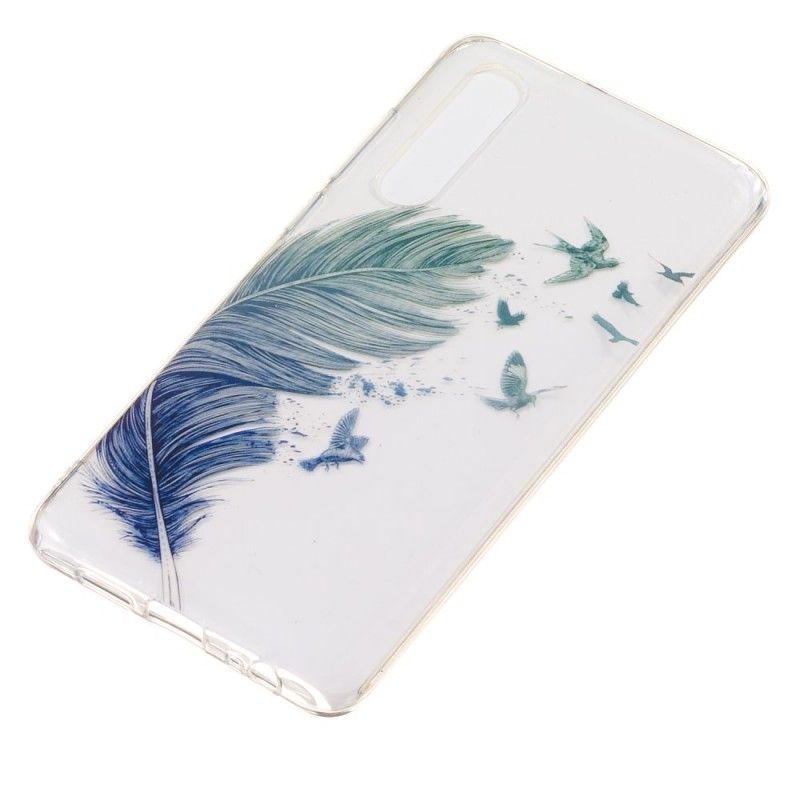 Cover Huawei P30 Gennemsigtige Farvede Fjer