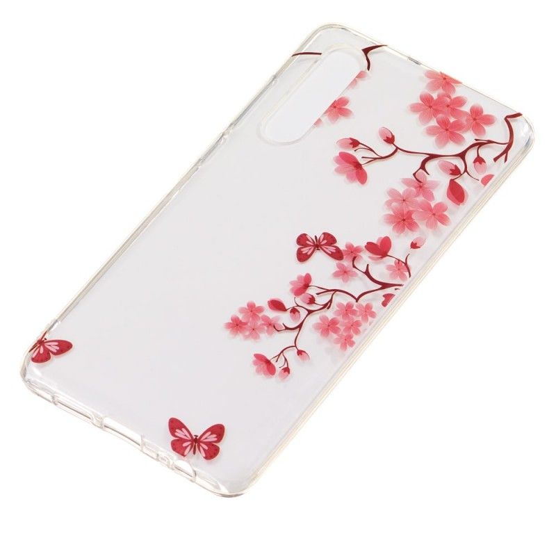 Cover Huawei P30 Gennemsigtigt Blomstrende Træ