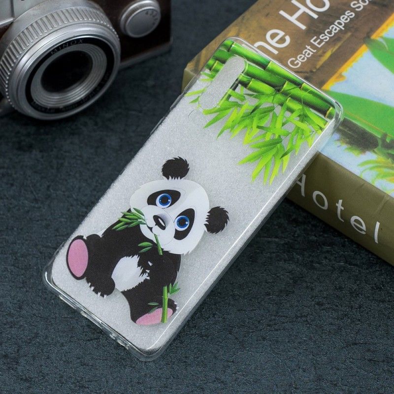 Cover Huawei P30 Mobilcover Gennemsigtig Panda-Spisning