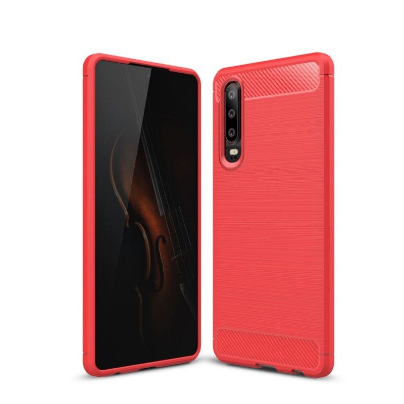 Cover Huawei P30 Sort Børstet Kulfiber