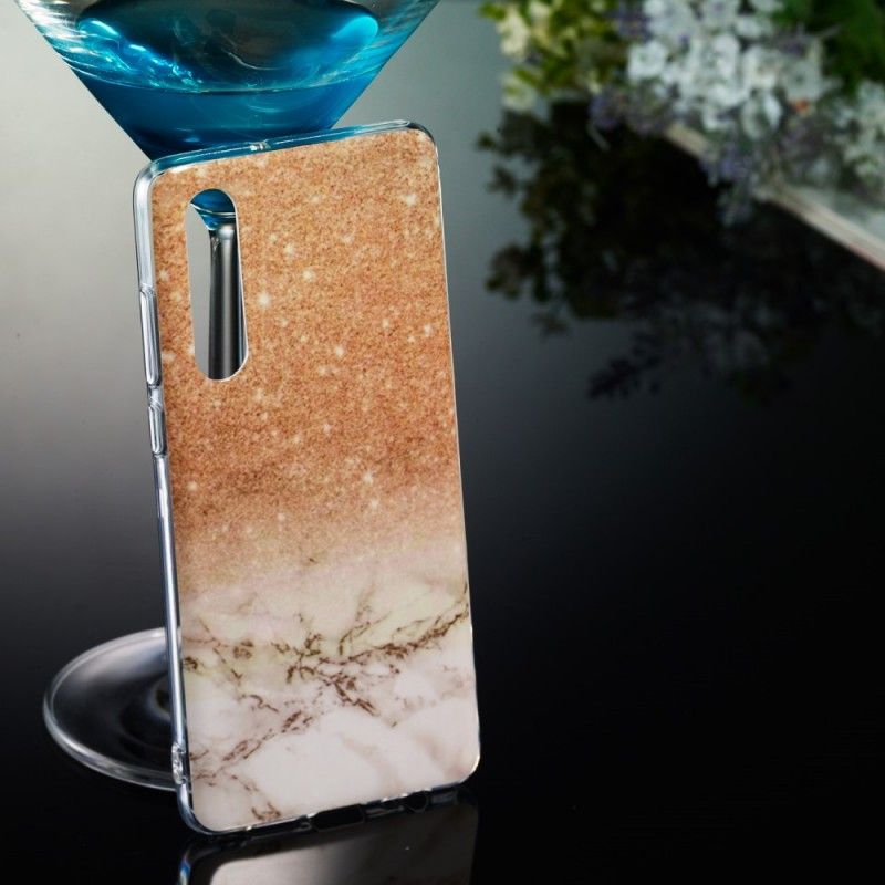 Cover Huawei P30 Sort Marmorglitter