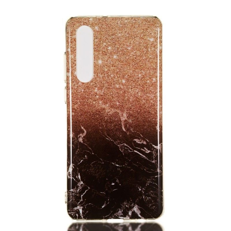 Cover Huawei P30 Sort Marmorglitter