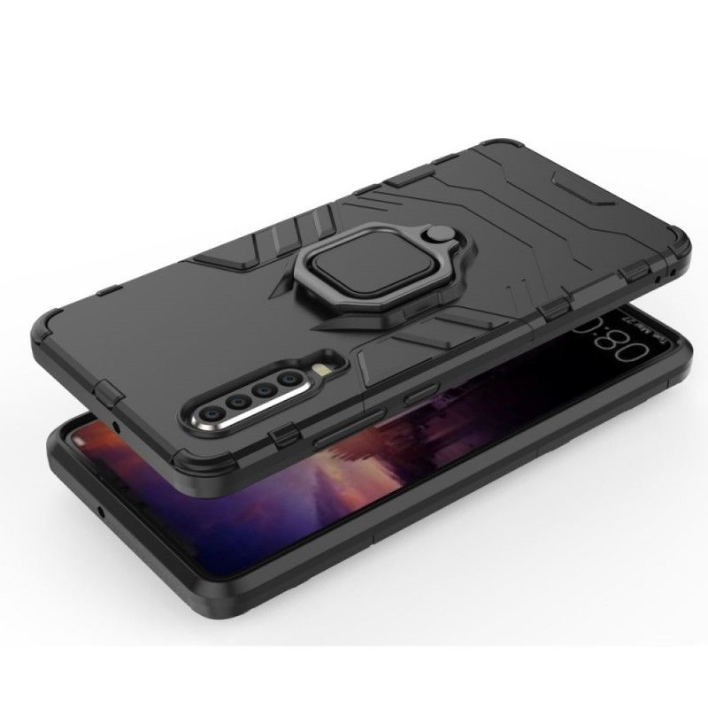 Cover Huawei P30 Sort Mobilcover Resistent Ring