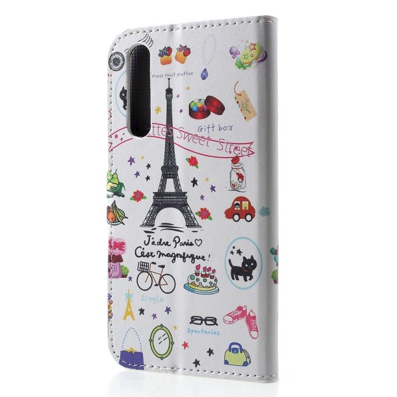 Flip Cover Læder Huawei P30 Jeg Elsker Paris