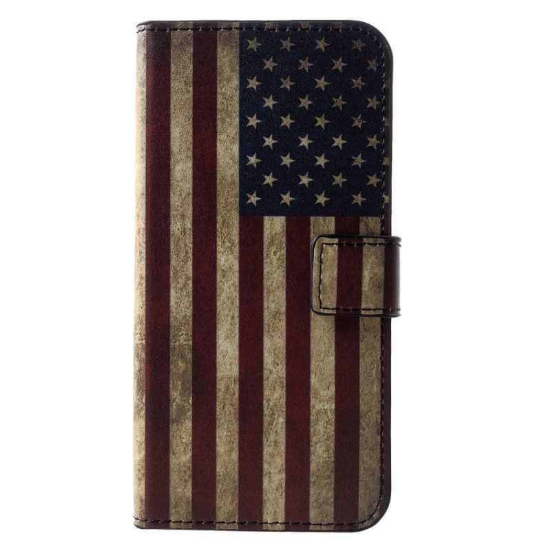 Flip Cover Læder Huawei P30 Usa Flag