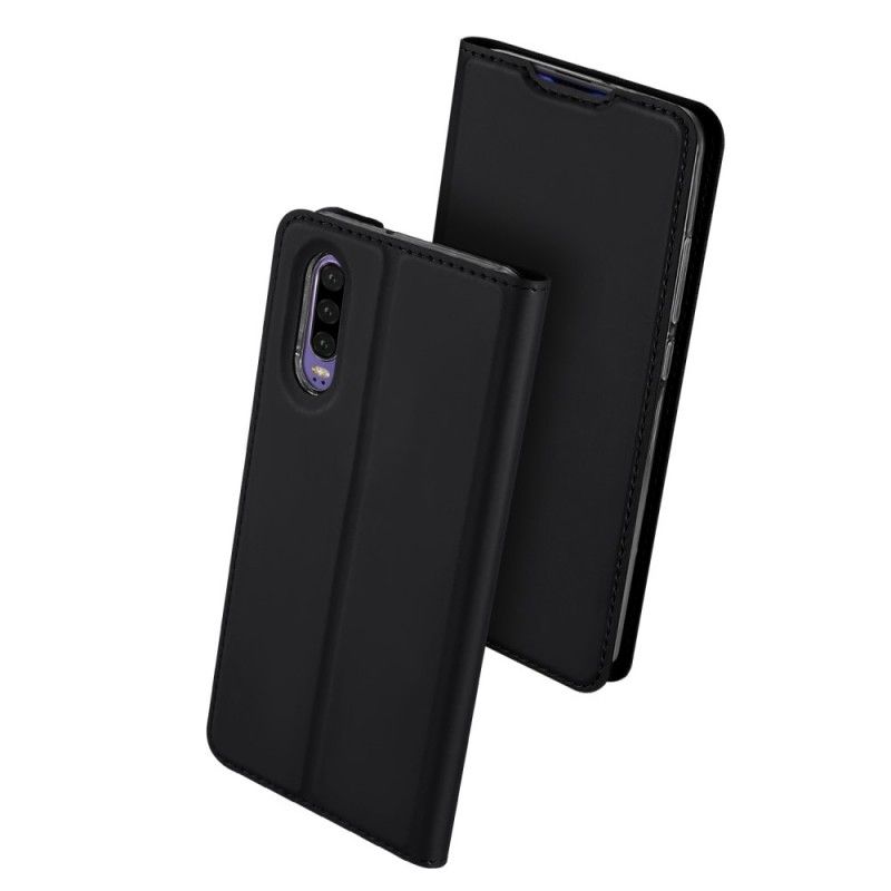 Læder Cover Huawei P30 Sort Pro Dux Ducis Hud Beskyttelse