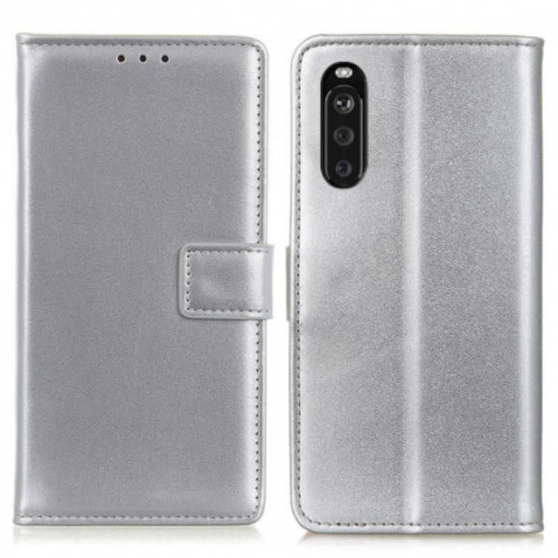 Flip Cover Sony Xperia 10 Iii Almindeligt Imiteret Læder