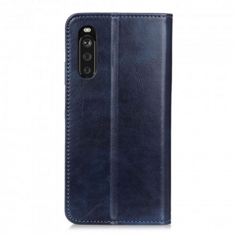 Flip Cover Sony Xperia 10 Iii Litchi Premium Imiteret Læder