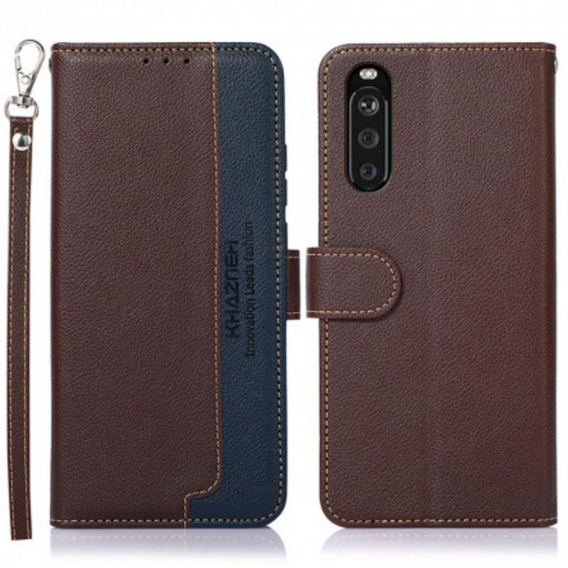 Flip Cover Sony Xperia 10 Iii Litchi Style Rfid Khazneh