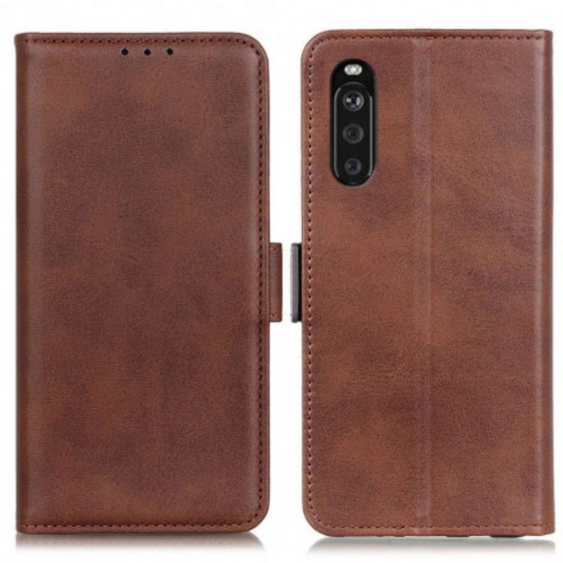 Læder Cover Sony Xperia 10 Iii Telefon Etui Dobbeltklap