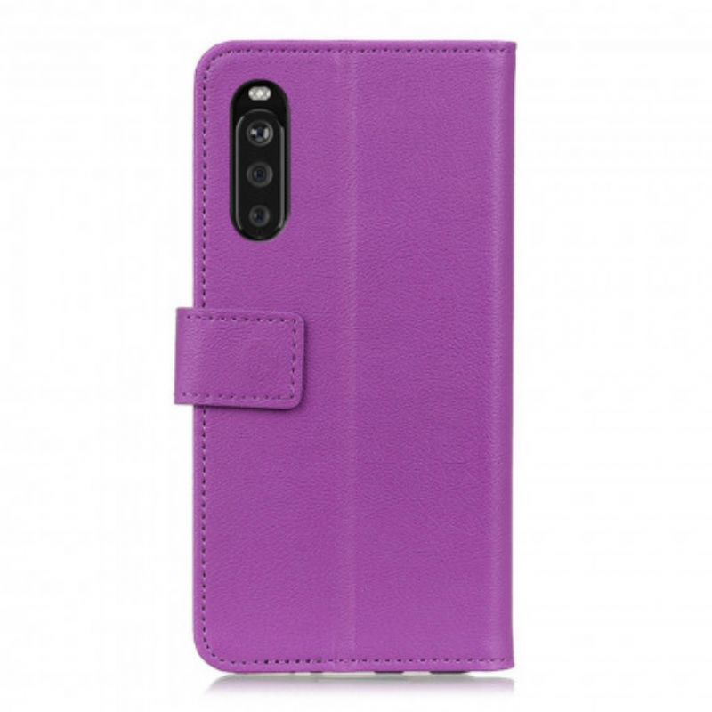 Læder Cover Sony Xperia 10 Iii Telefon Etui Klassisk Kunstlæder