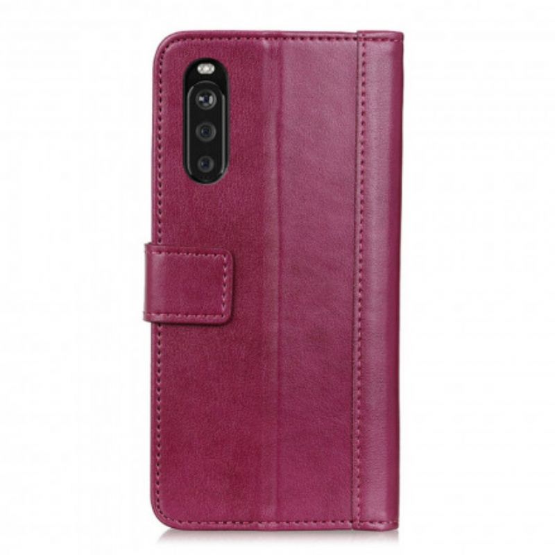 Læder Cover Sony Xperia 10 Iii Telefon Etui Klassisk Læderstil