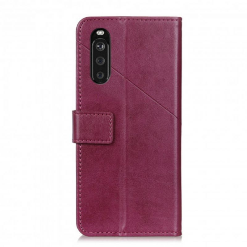 Læder Cover Sony Xperia 10 Iii Telefon Etui Rivet X Design