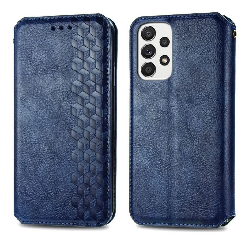 Cover Samsung Galaxy A13 Flip Cover Lædereffekt 3d-mønster