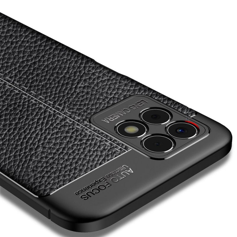 Cover Realme 8i Double Line Litchi-lædereffekt