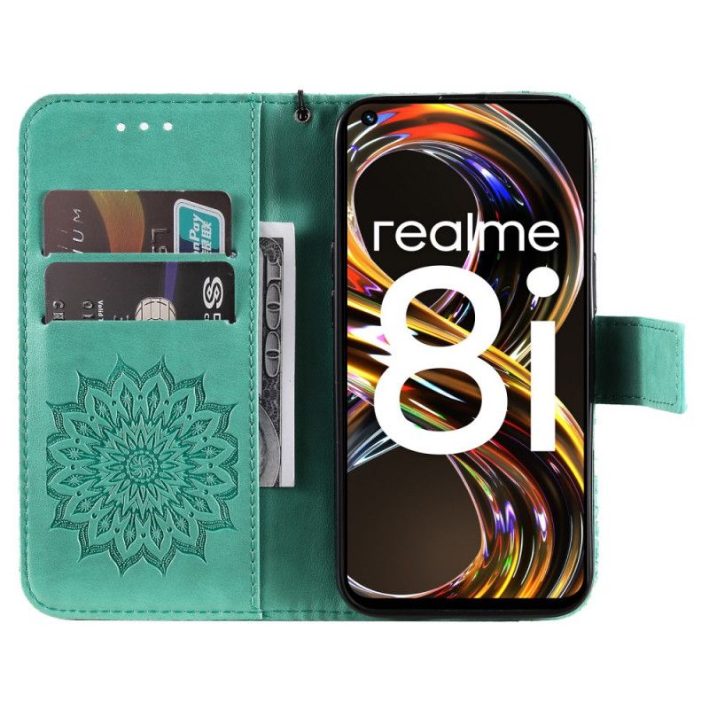 Flip Cover Realme 8i Solblomst