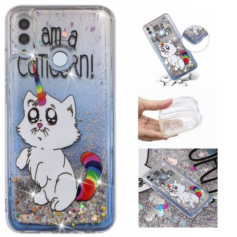 Cover for Huawei P Smart 2019 Caticorn Glitter