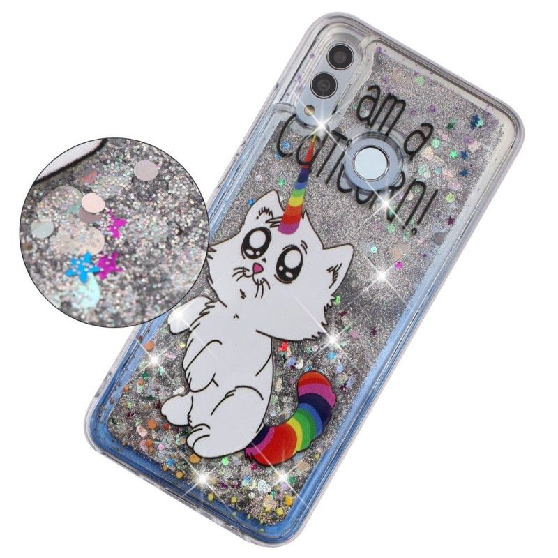 Cover for Huawei P Smart 2019 Caticorn Glitter