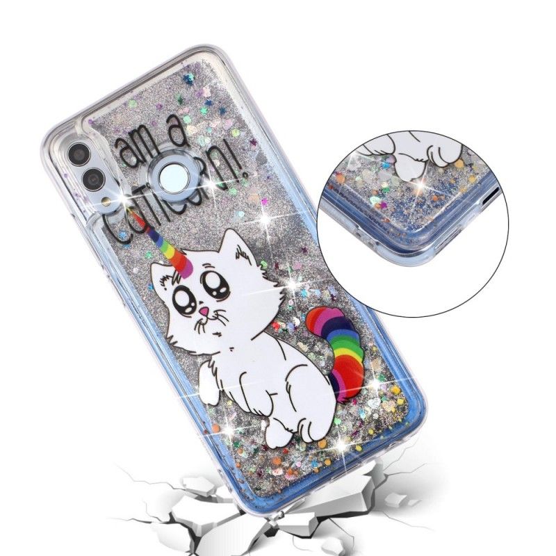 Cover for Huawei P Smart 2019 Caticorn Glitter