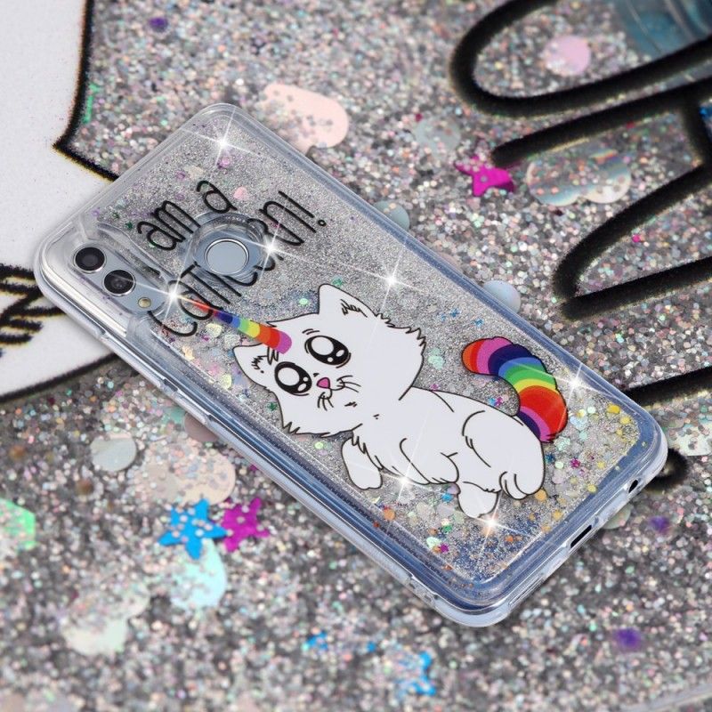 Cover for Huawei P Smart 2019 Caticorn Glitter