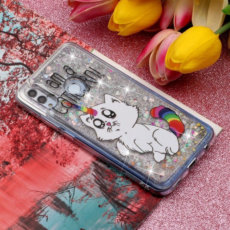 Cover for Huawei P Smart 2019 Caticorn Glitter