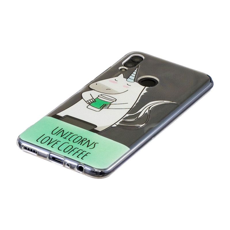 Cover for Huawei P Smart 2019 Enhjørning Elsker Kaffe