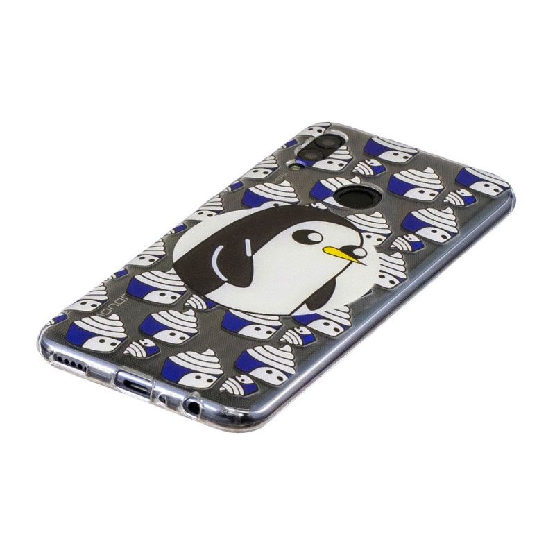 Cover for Huawei P Smart 2019 Gennemsigtige Pingviner