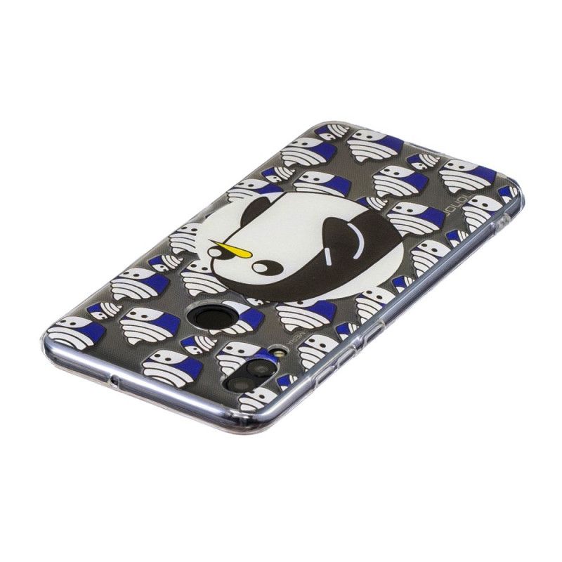 Cover for Huawei P Smart 2019 Gennemsigtige Pingviner