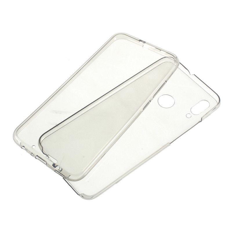 Cover for Huawei P Smart 2019 Grå Transparent Aftagelig For Og Bag