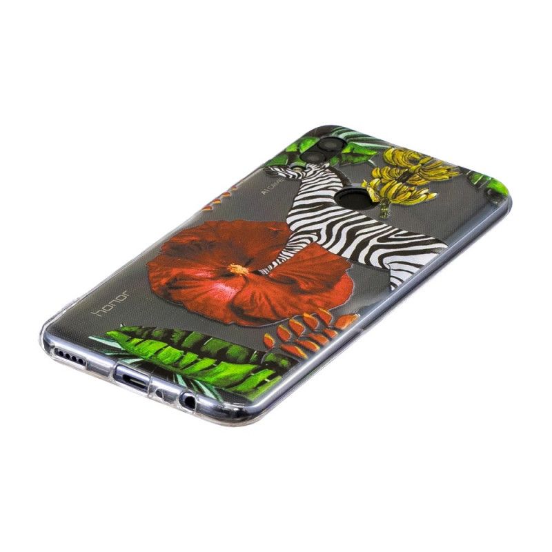 Cover for Huawei P Smart 2019 Zebra Og Blomster