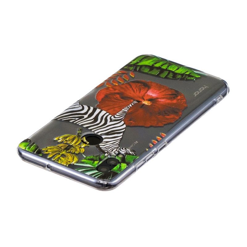 Cover for Huawei P Smart 2019 Zebra Og Blomster