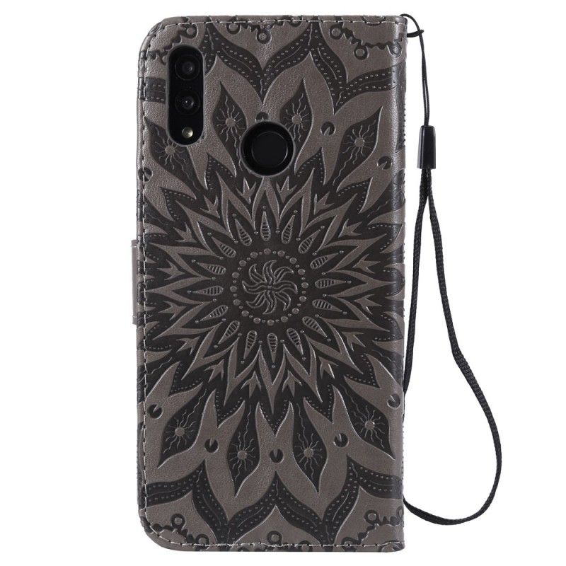 Flip Cover Huawei P Smart 2019 Grå Solblomst