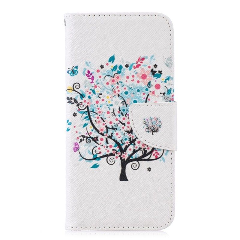 Flip Cover Huawei P Smart 2019 Mobilcover Blomstret Træ