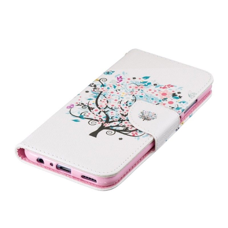 Flip Cover Huawei P Smart 2019 Mobilcover Blomstret Træ