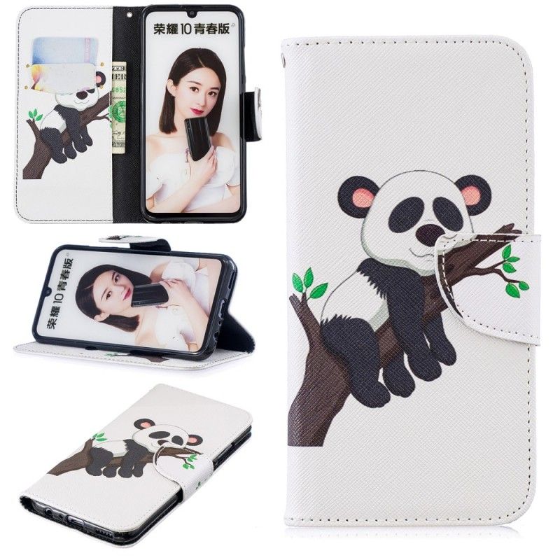 Flip Cover Læder for Huawei P Smart 2019 Doven Panda