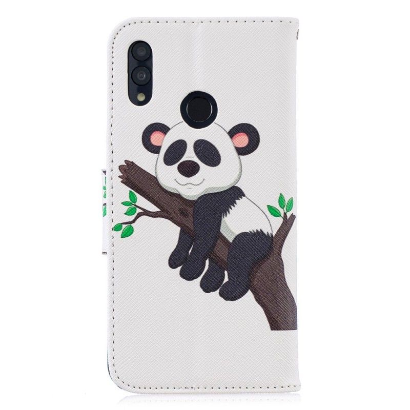 Flip Cover Læder for Huawei P Smart 2019 Doven Panda