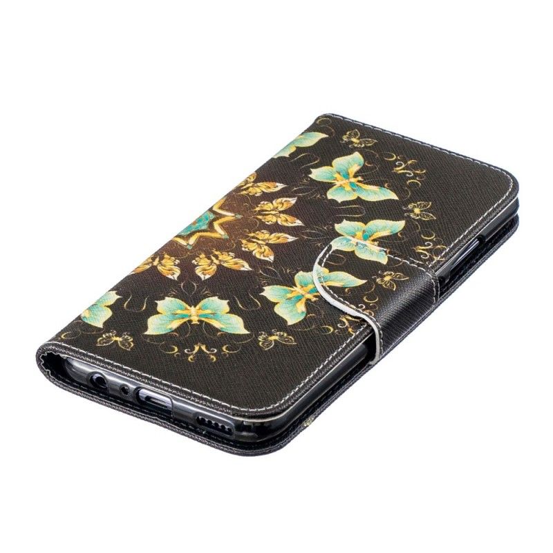 Flip Cover Læder for Huawei P Smart 2019 Sommerfuglemandala