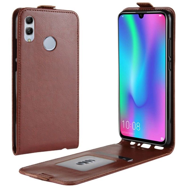 Flip Cover Læder for Huawei P Smart 2019 Sort Retro Foldning