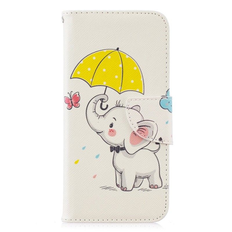 Flip Cover Læder Huawei P Smart 2019 Baby Elefant Beskyttelse