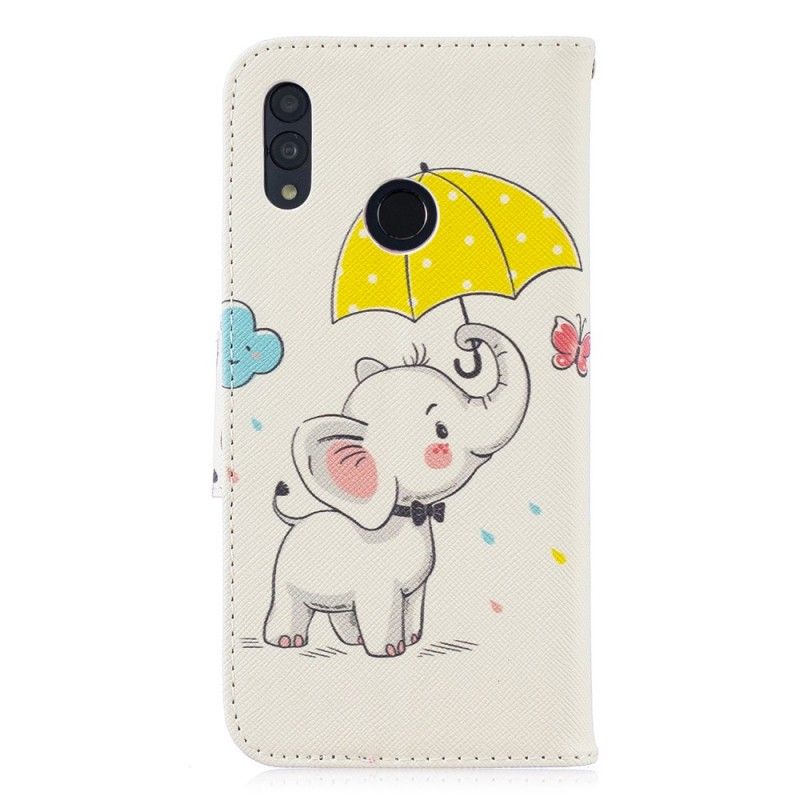 Flip Cover Læder Huawei P Smart 2019 Baby Elefant Beskyttelse