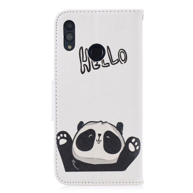 Flip Cover Læder Huawei P Smart 2019 Hej Panda Beskyttelse