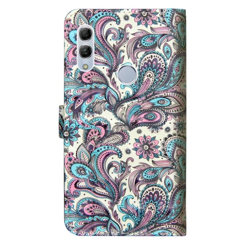 Flip Cover Læder Huawei P Smart 2019 Mønstrede Blomster