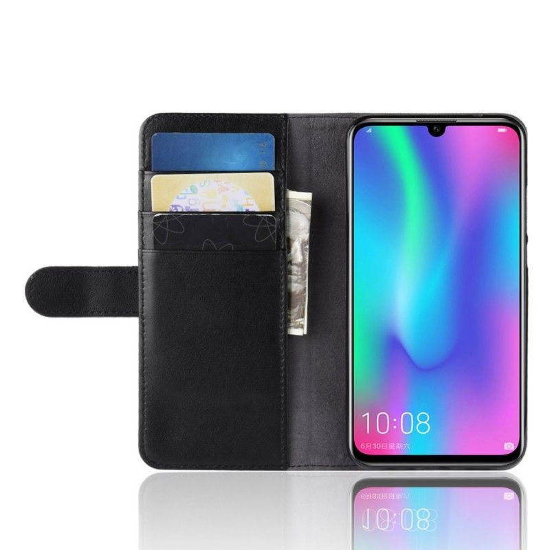 Flip Cover Læder Huawei P Smart 2019 Sort Delt Læder