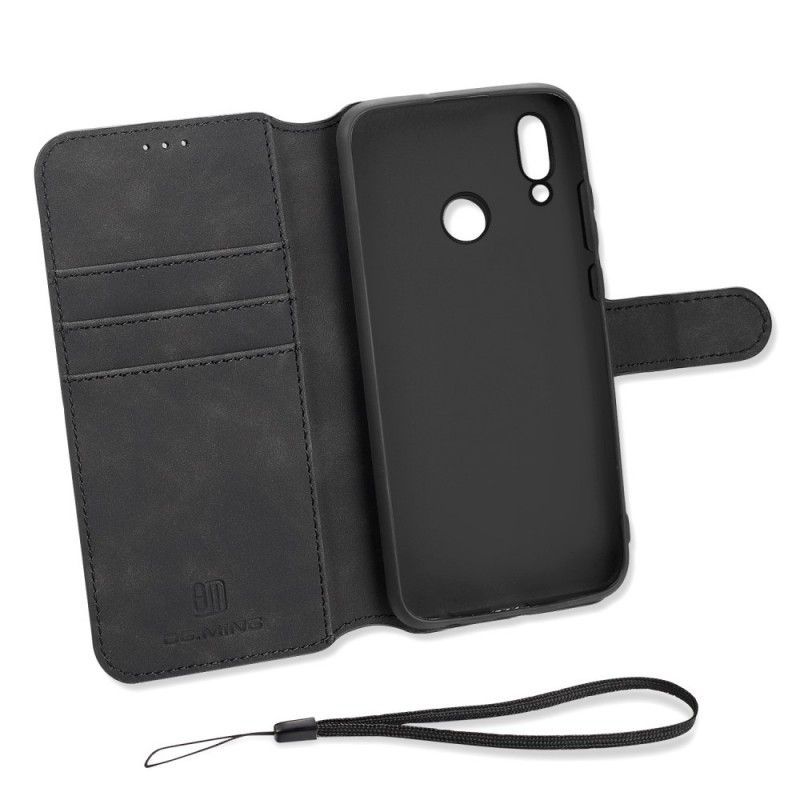 Flip Cover Læder Huawei P Smart 2019 Sort Retro Dg.Ming Original