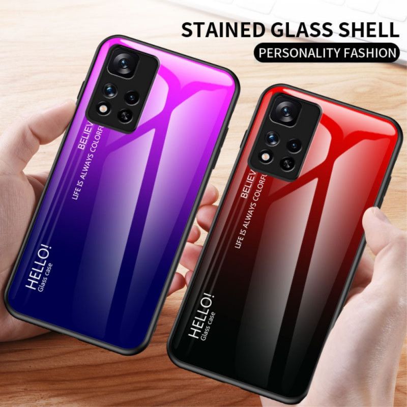 Cover Til Xiaomi Redmi Note 11 Pro / Note 11 Pro Plus Hærdet Glas Hej