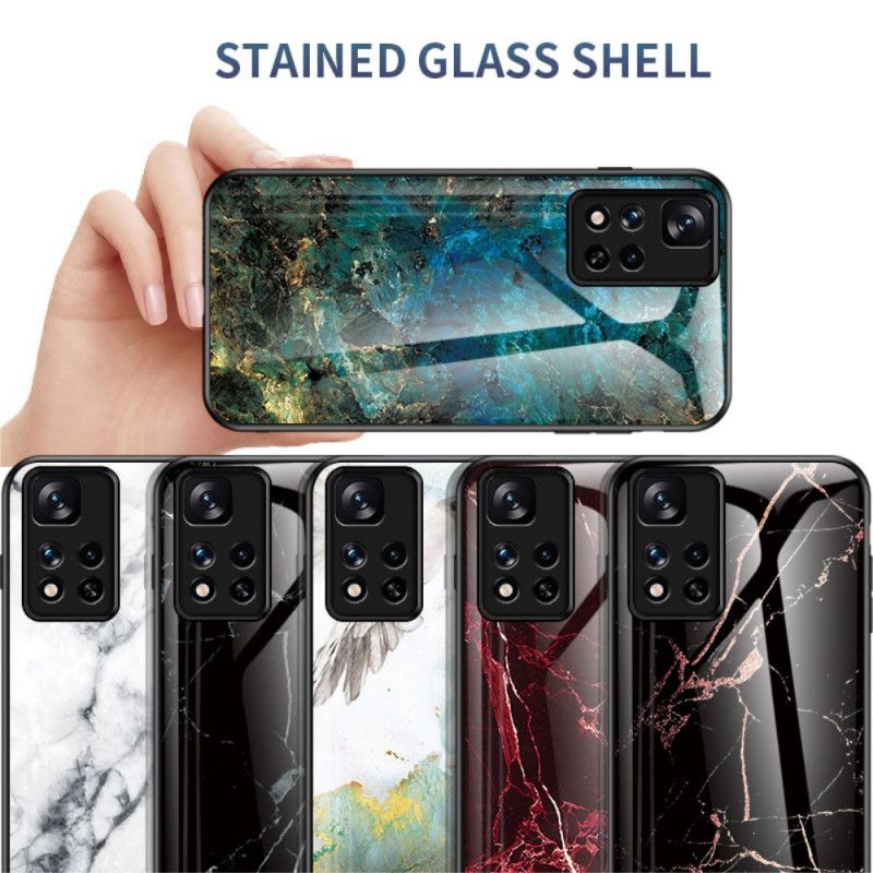 Cover Xiaomi Redmi Note 11 Pro / Note 11 Pro Plus Marmorfarver Hærdet Glas