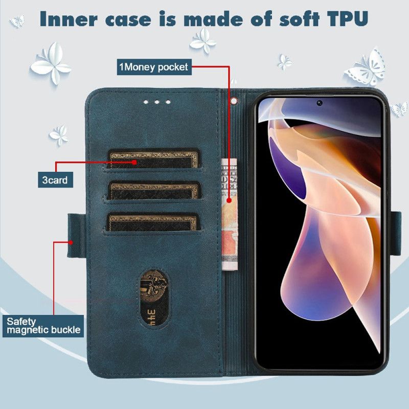 Flip Cover Til Xiaomi Redmi Note 11 Pro / Note 11 Pro Plus Kat Og Sommerfugle