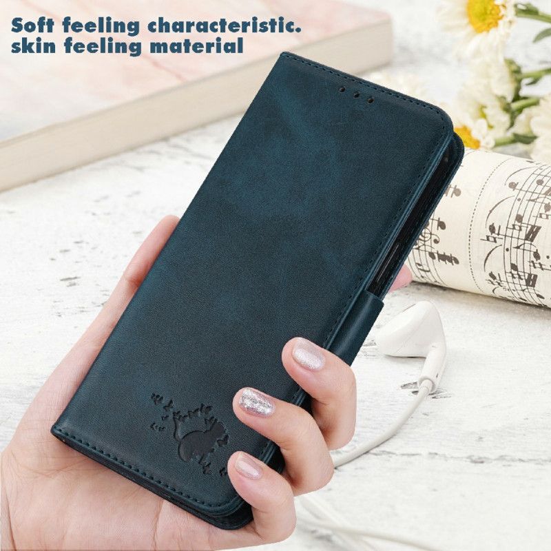 Flip Cover Til Xiaomi Redmi Note 11 Pro / Note 11 Pro Plus Kat Og Sommerfugle