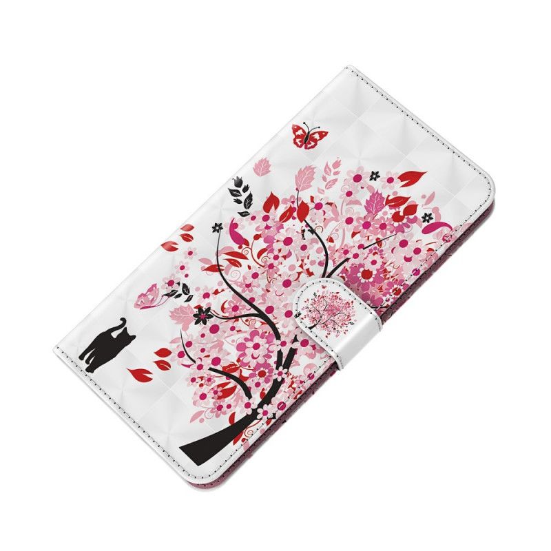 Flip Cover Til Xiaomi Redmi Note 11 Pro / Note 11 Pro Plus Lys Plet Pink Træ