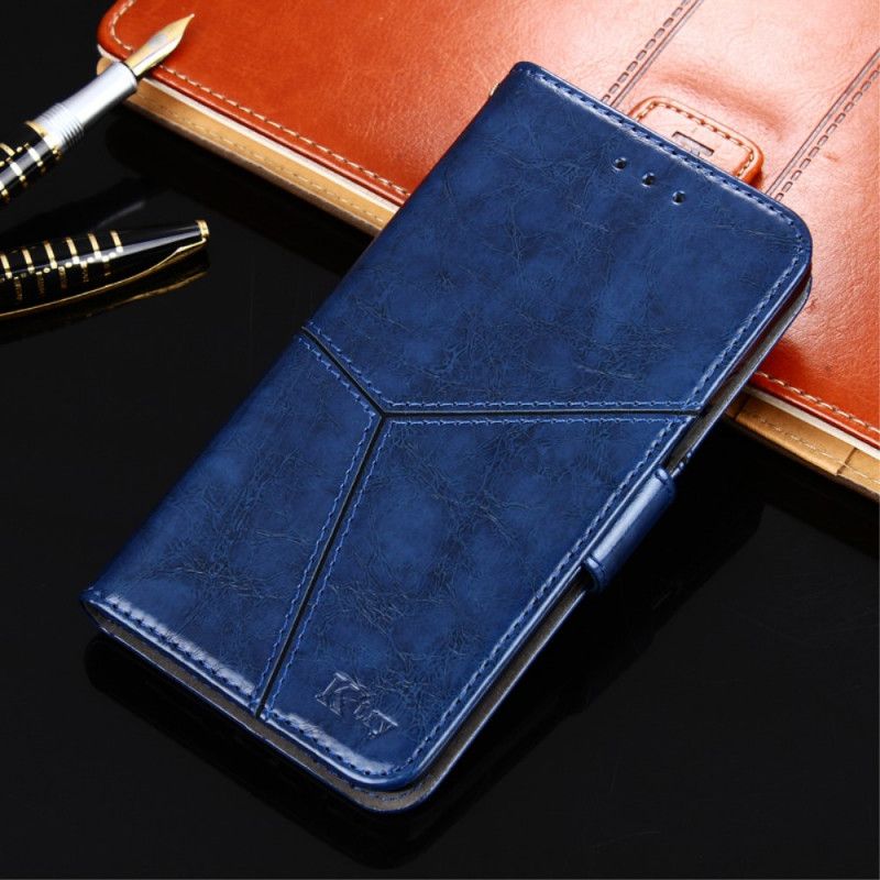 Flip Cover Xiaomi Redmi Note 11 Pro / Note 11 Pro Plus Geometrisk Lædereffekt